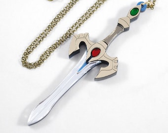 Marth's Falchion Fire Emblem Acrylic Necklace or Keychain 2021 Redesign