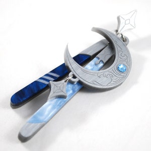 FFXIV Menphinas Ohrring in Acryl-Clip-on oder Stecker