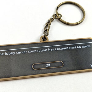 FFXIV Endwalker World Full/Lobby Server Crash Meme Metal DOUBLE SIDED Keychain Charm image 3