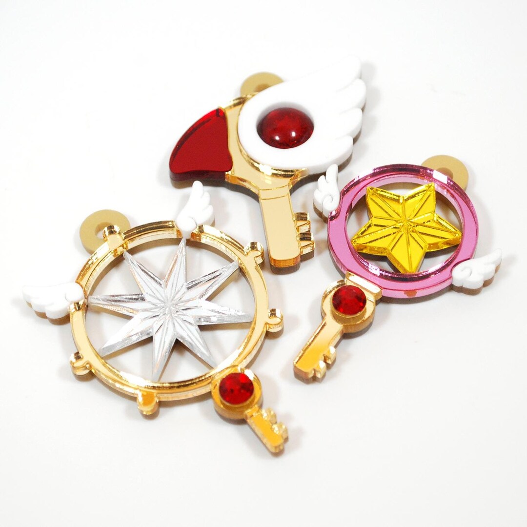 Cardcaptor Sakura Wand Key Acrylic Necklace or Keychain - Etsy