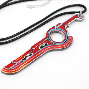 Xenoblade Shulk Monado I Charm in Metal as Necklace Keychain or Pin