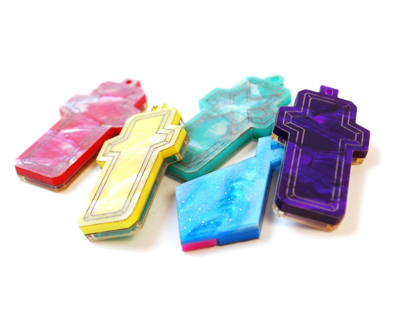 XB2 Cores Featuring Mythra Pyra Malos and Pneuma as Acrylic