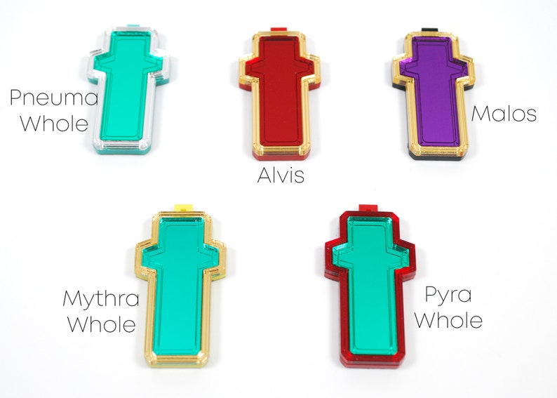 XB2 Cores featuring Mythra Pyra Malos and Pneuma as Acrylic Necklace or Keychain UPDATED image 3