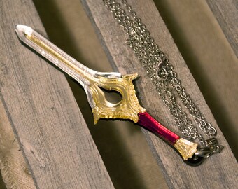 Handmade Acrylic Fire Emblem Falchion Necklace