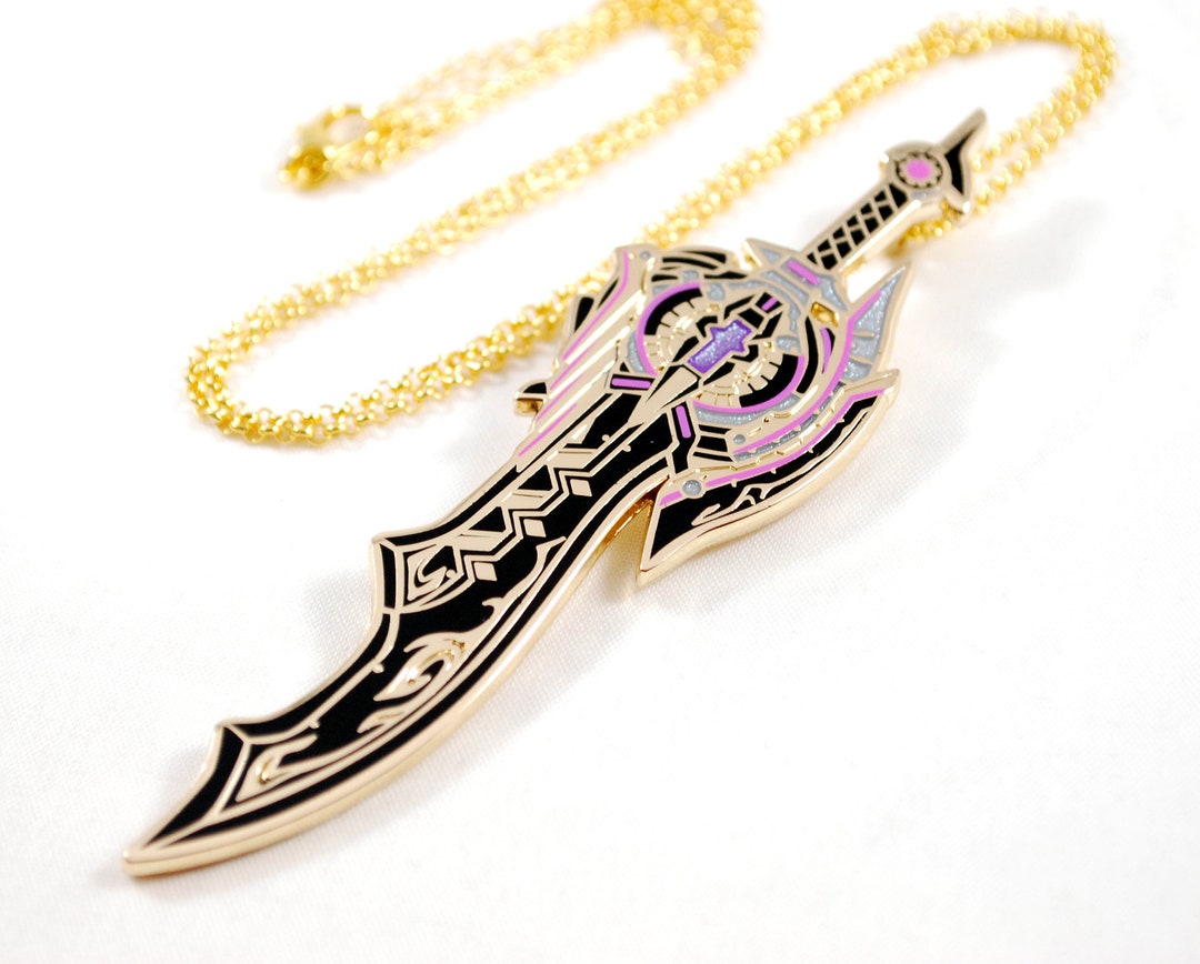 UPDATED Xenoblade 2 Malos' Monado Metal Necklace Keychain or Pin Etsy