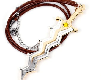 Espada Levin de FE Robin en metal y esmalte como collar o llavero