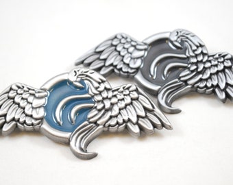 FFXIV Metal Meteion Brooch as a Necklace Keychain or Pin in Two Colors