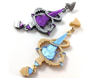 FFXIV Aetheryte Earrings in Hydaelyn or Zodiark Clip On or Post