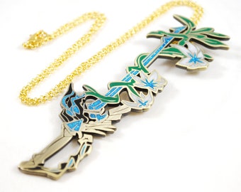 Nia Catalyst Scimitar Blade Enamel Metal as Necklace Keychain or Pin from Xenoblade Chronicles 2