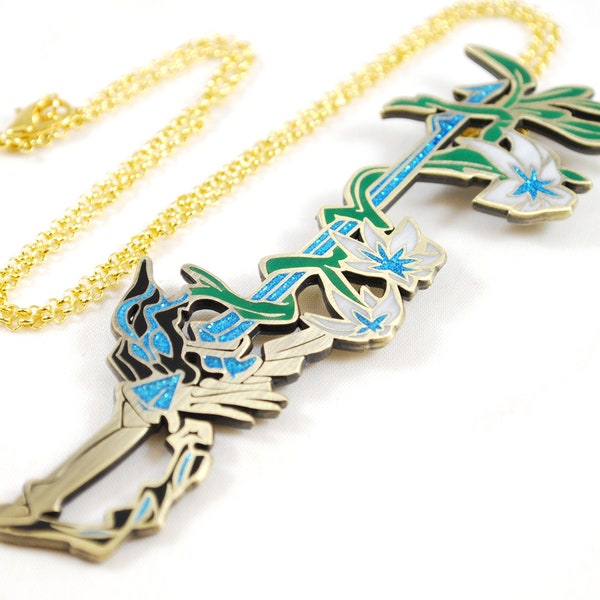 Nia Catalyst Scimitar Blade Enamel Metal as Necklace Keychain or Pin from Xenoblade Chronicles 2