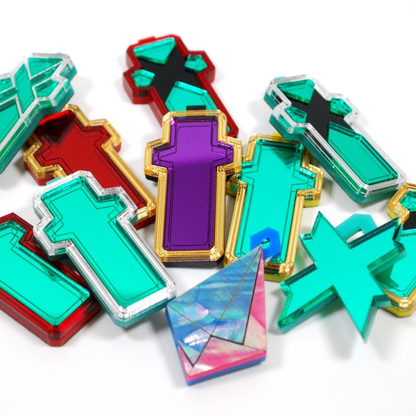 XB2 Cores featuring Mythra Pyra Malos and Pneuma as Acrylic Necklace or Keychain UPDATED