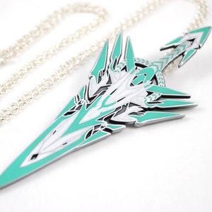 Pyra Mythra and Pneuma Metal Enamel Necklace Keychain or Pin from Xenoblade Chronicles 2 Pneuma