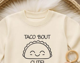 Taco Bout schattig babyrompertje | Baby-outfit grappig eten | Leuk geborduurd taco kraamcadeau
