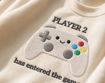 Player 2 Baby Romper – Gamer Baby Outfit – Funny Video Game Baby Bodysuit – Newborn Gaming Gift
