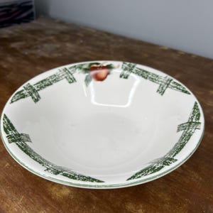 The Cades Cove Collection Citation 9.5&quot; Round Veg Serving Bowl Apples Lattice