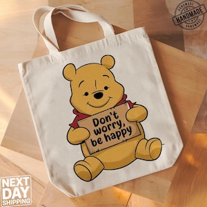 Pooh and Friends Tote Bag, Tote Bag Gift, Cute Tote Bag, Casual Tote Bag, Pooh Lover Gift Bag, Everyday Shoulder Bag, Eco Cotton Bag