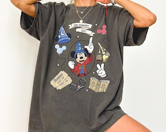 Sorcerer Mouse Shirt, Fantasy Magic Graphic Tee, Theme Park Vacation Shirt, Wizard Inspired Comfort Colors Tee, Magical Adventure T-Shirt