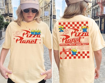Retro Pizza Planet Toy Story Shirt, Aliens Pizza Planet Tee, WDW Disneyland Toy Story Land Trip Shirt, Pizza Lover Tee, Kid & Adult Shirts