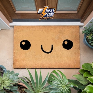 Face Doormat, Smile Doormat, Welcome Doormat, Personalized Doormat, Cute Doormat, Funny Doormat, Housewarming Gift, Wedding Gift, Custom Mat