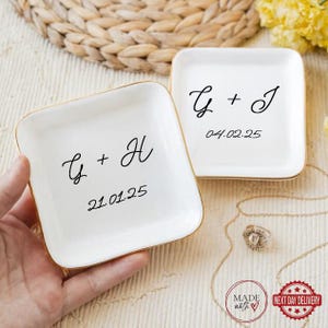 Engagement Ring Dish, Jewelry Holder Trinket Dish, Wedding Ring Dish, Engagement Ring Holder Anniversary Gift