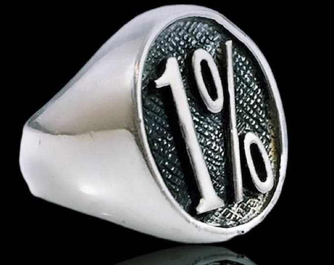 1%er OUTLAW BIKER Pack Pack Solid Sterling Silver 925 Ring - Etsy Israel