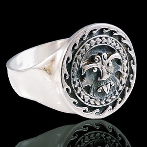 Original Ezi Zino | Vintage God of War Greek Mythology Solid Sterling Silver 925 Ring