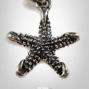 Starfish Sea Star Solid Sterling Silver 925 Pendant