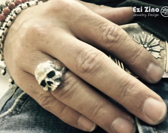 Ezi Zino Crack Skull ring sterling silver 925 From Islands Jewelry Collection