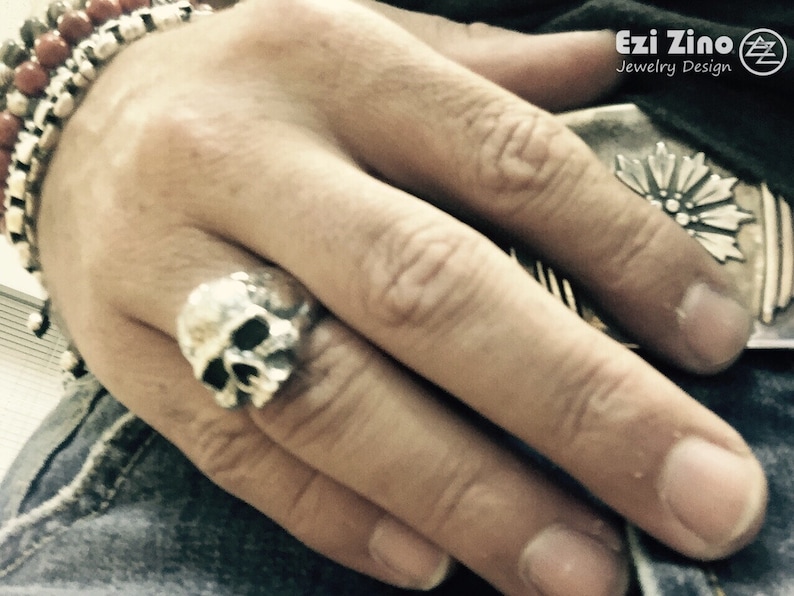 Ezi Zino Crack Skull ring sterling silver 925 From Islands Jewelry Collection image 1