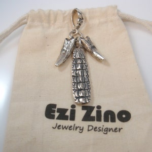 Original Ezi zino Crocodile alligator Crocodile teeth Pendant Handmade solid Sterling Silver 925 image 4