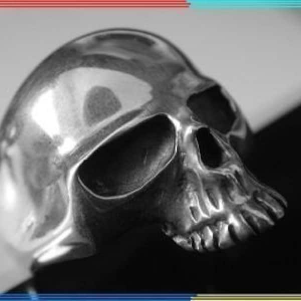 SKULL 925 ring alle maten Hell Rider Skull Ring sterlingzilver 925