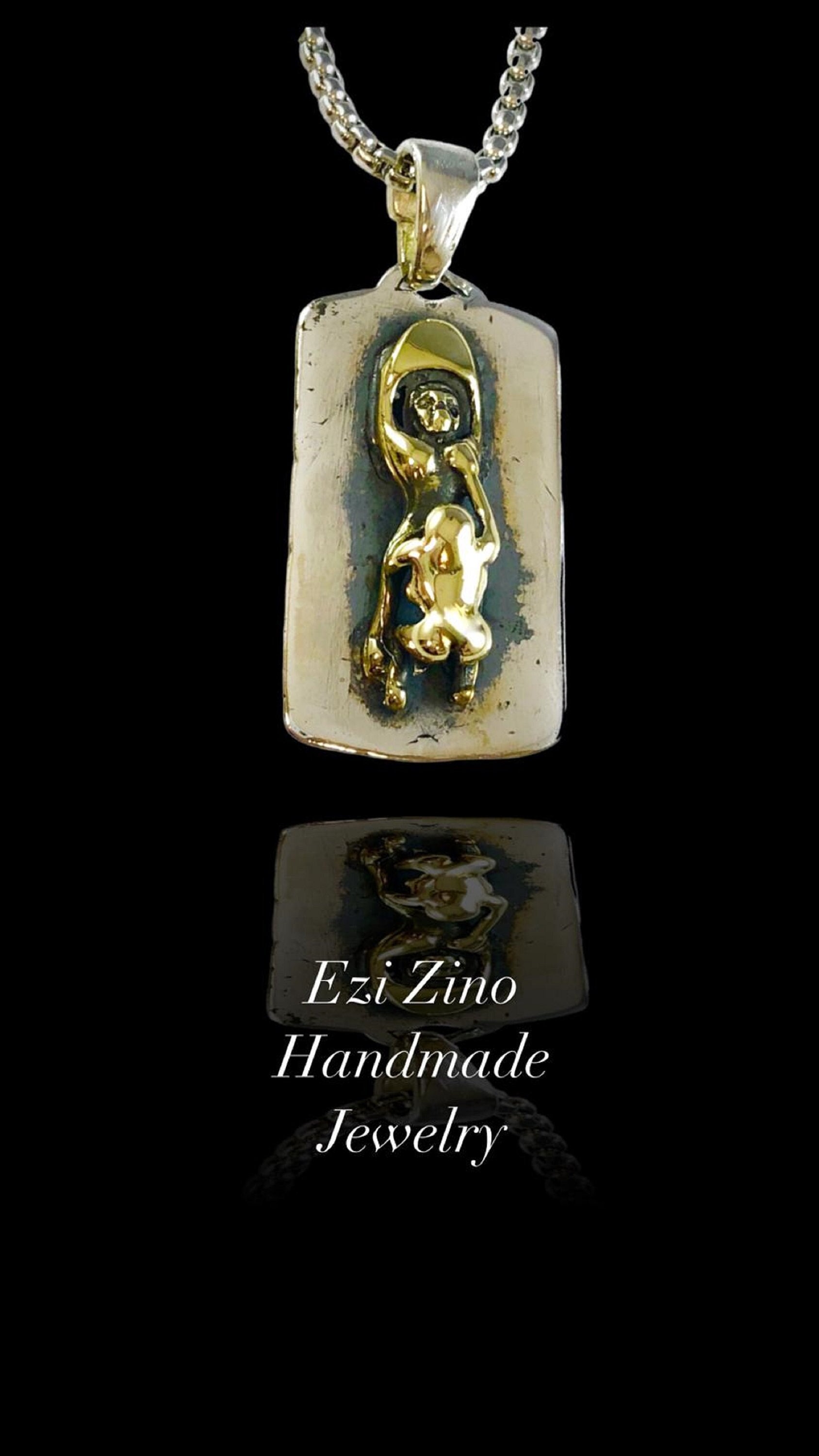 オリジナル Ezi Zino | カーマ・スートラ フェラチオ フェラチオ 真鍮 & スターリングシルバー 925 ペンダント - Etsy 日本