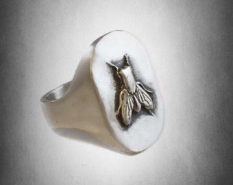 Animal insect housefly Ring Solid Sterling Silver 925 By Ezi Zino