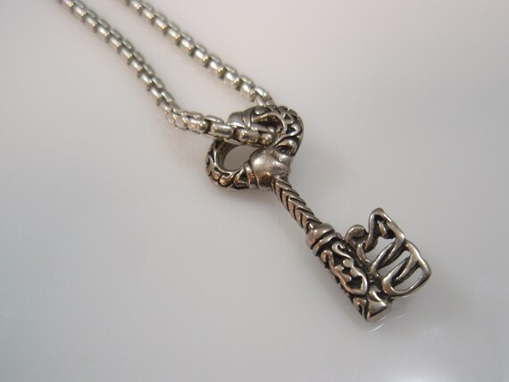 ブレスレット LESS IS MORE silver antique key necklace 893181466-