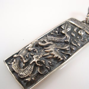 Original Ezi zino dog tag dragon Pendant Handmade solid Sterling Silver 925 image 3