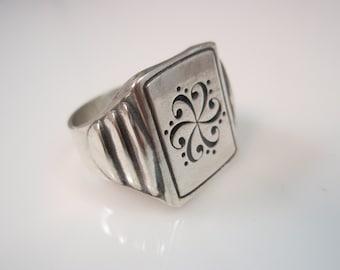 Guitar Bass clef key Music Notes symbol Ring Sterling Silver 925 ezi zino
