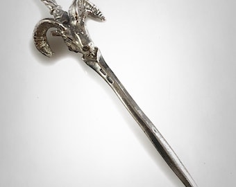 扇子　象牙調 Original Ezi Zino | Satan Goat Head Sword Solid Sterling
