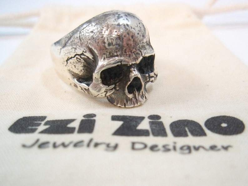 Ezi Zino Crack Skull ring sterling silver 925 From Islands Jewelry Collection image 4