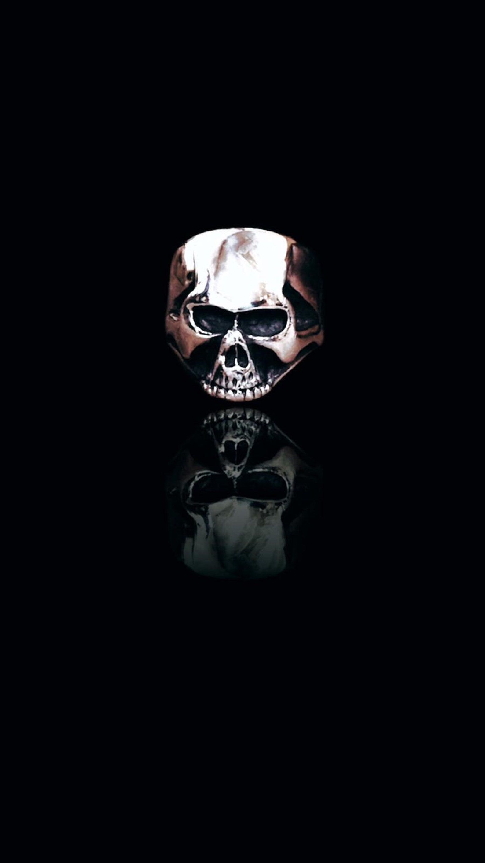 Totenkopf Ring Keith Richards Edelstahl