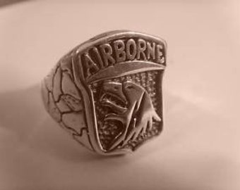 101st Airborne EAGLE DIVISION ring sterling silver 925