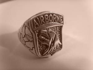 Anello 101 Airborne Eagle In Acciaio Inox - Gioiello Militare Uomo Taglie 7-13 - Foto 4