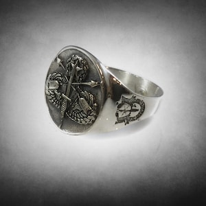 old special forces airbobne ring solid sterling silver 925