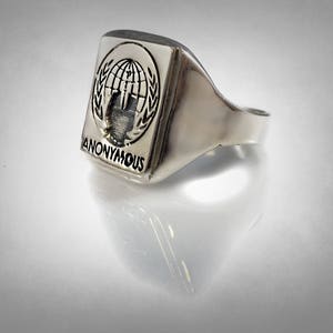 Anonymous Ring Solid Sterling Silver 925 by Ezi Zino - Etsy