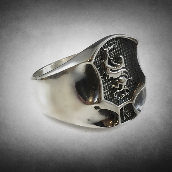 ed parker kempo karate ikka dragon and tiger ring solid sterling silver 925