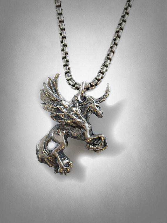 Original Ezi Zino Vintage Pegasus Unicorn Mythical Horse Sterling 