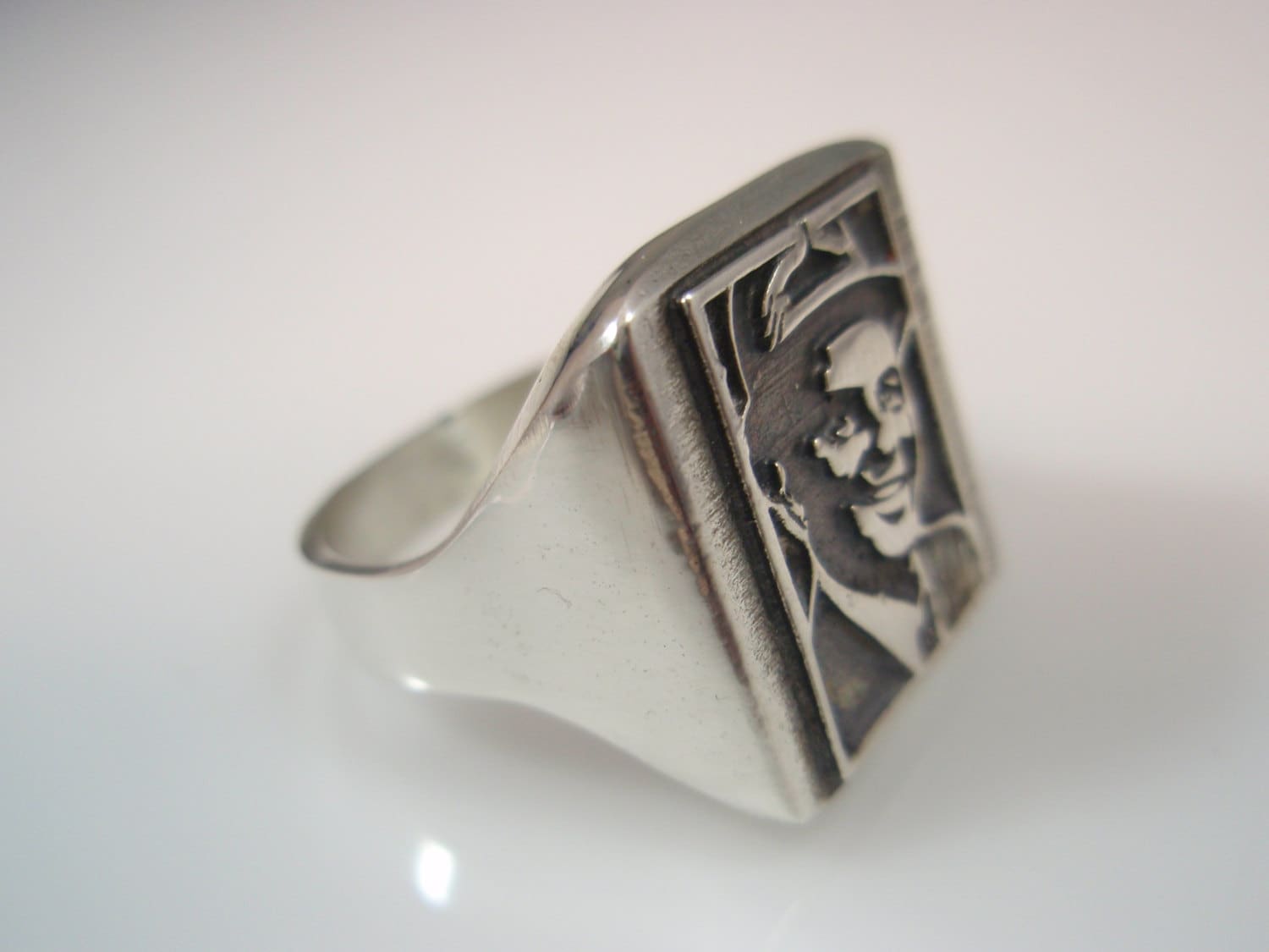 Francis Albert Frank Sinatra Portrait Ring Solid Sterling Silver 925