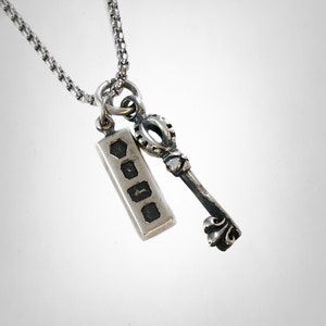 Original Ezi Zino | UK Royal Treasure Solid Sterling Silver 925 Key Pendant