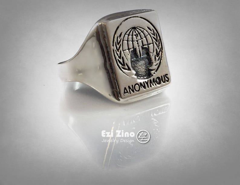 Anonymous Ring Solid Sterling Silver 925 by Ezi Zino - Etsy