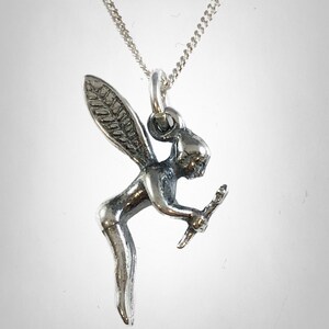 Tinkerbell Solid Sterling Silver 925 Pendant