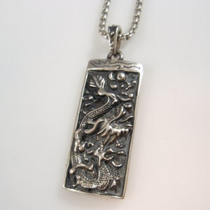 Original Ezi zino dog tag dragon Pendant Handmade solid Sterling Silver 925 image 5